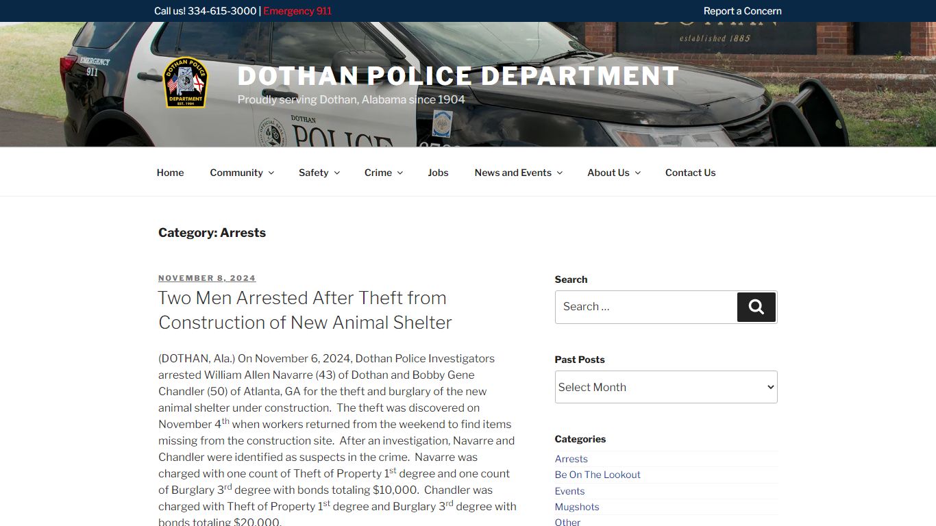 Arrests – Dothan Police Department