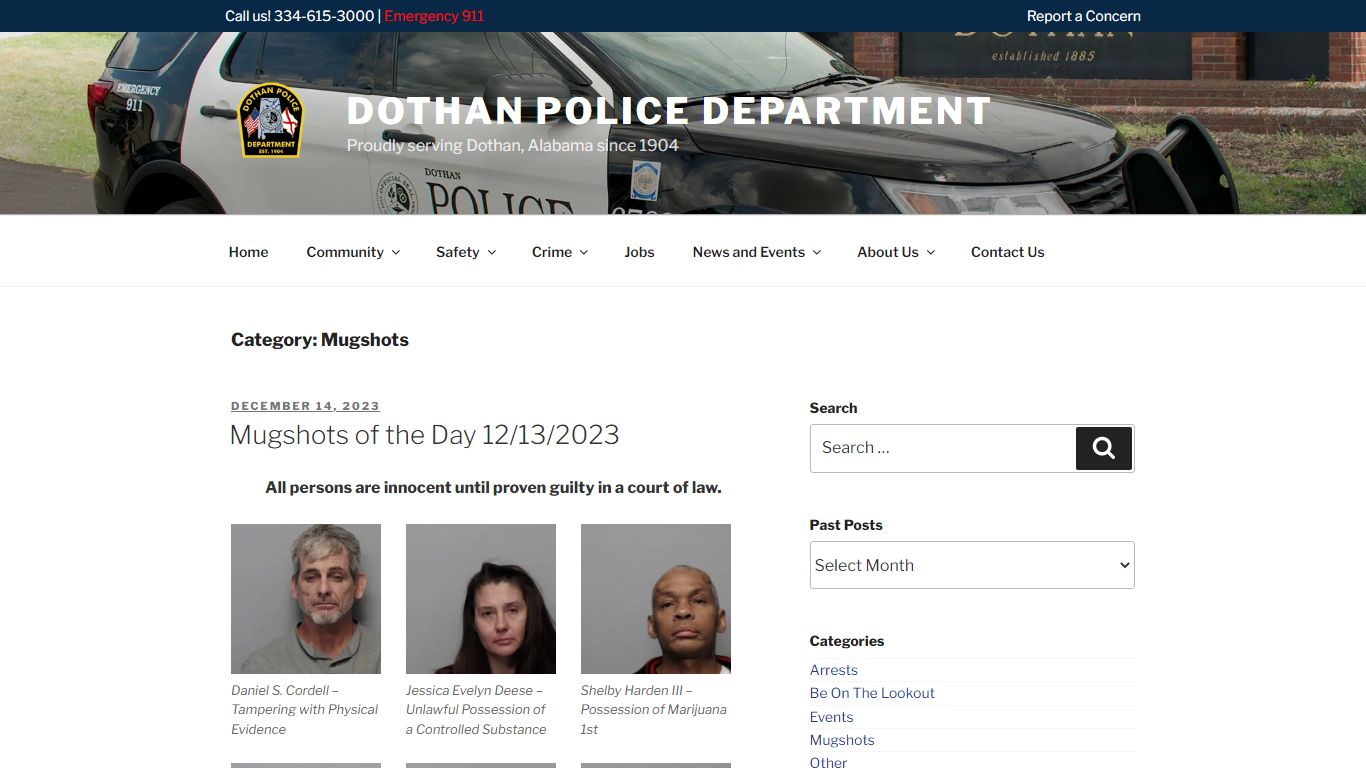 Mugshots – Dothan Police Department
